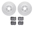 Dynamic Friction Co 7502-63065, Rotors-Drilled and Slotted-Silver with 5000 Advanced Brake Pads, Zinc Coated 7502-63065